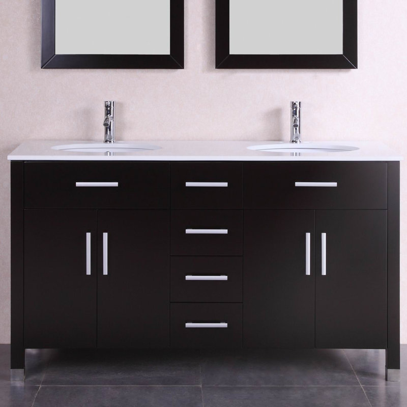 BelvedereBath 60” Double Modern Bathroom Vanity Set Wayfair